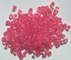10 grams of 4x4mm Colorlined Opaque Hot Pink Miyuki Cubes